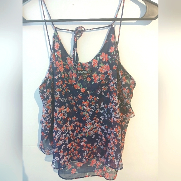 Floral Spaghetti Strap Top EXPRESS medium - Picture 4 of 4